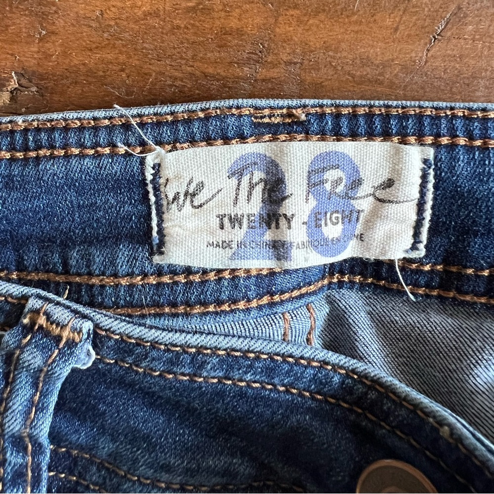 We the free crop denim pant raw hem